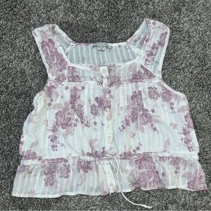 American Eagle flower blouse xs